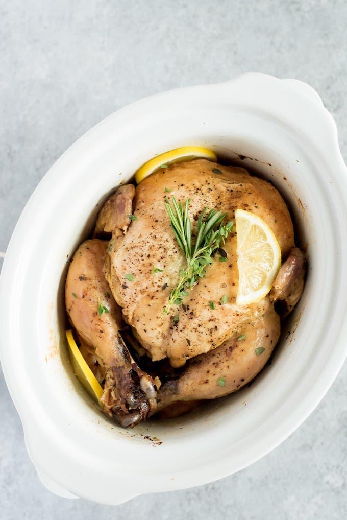 slow cooker whole chicken