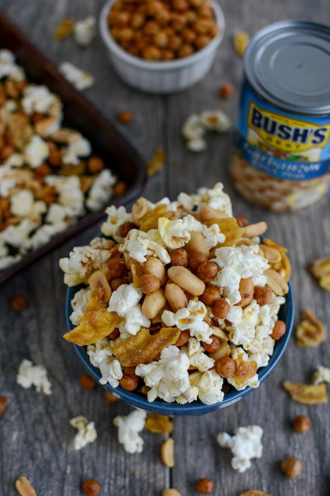 Roasted Chickpea Snack Mix - sweet, spicy and crunchy