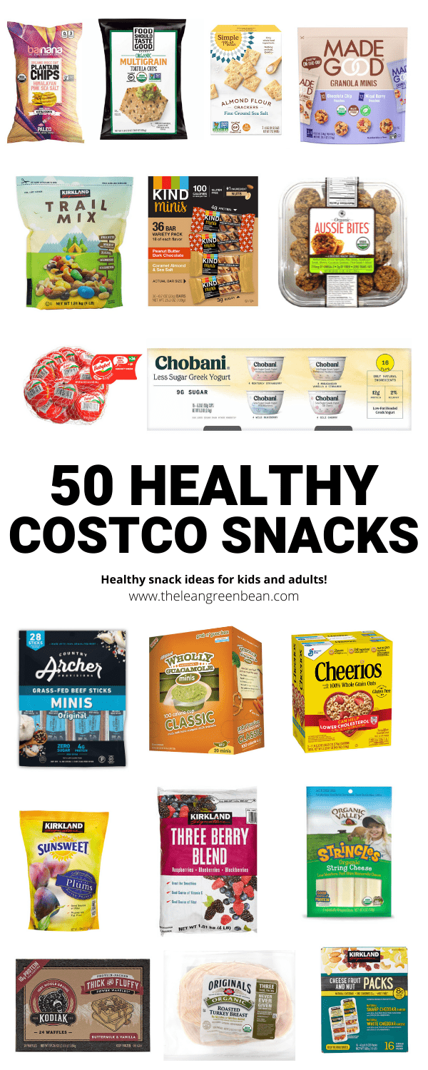 Looking for healthy snacks at Costco? This list includes 50+ options that the whole family will love! Cruchy snacks, high protein snacks, granola bars and more.