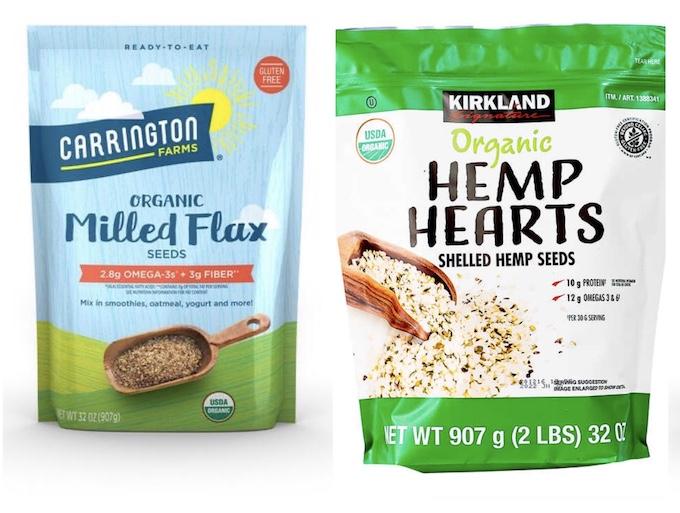 hemp hearts and flax seed