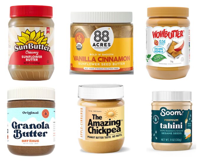 Peanut-Free & Tree Nut-Free Packaged Snacks 5 nut butter alternatives spreads