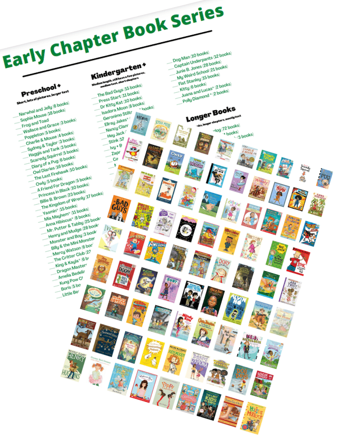 chapter books for kids printable list