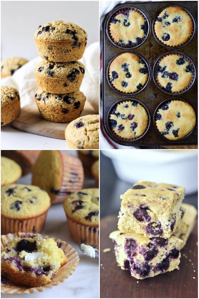 blueberry cornbread muffins