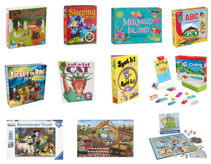 Kid Gift Ideas<br>{ages 4-7} 5 games and puzzles