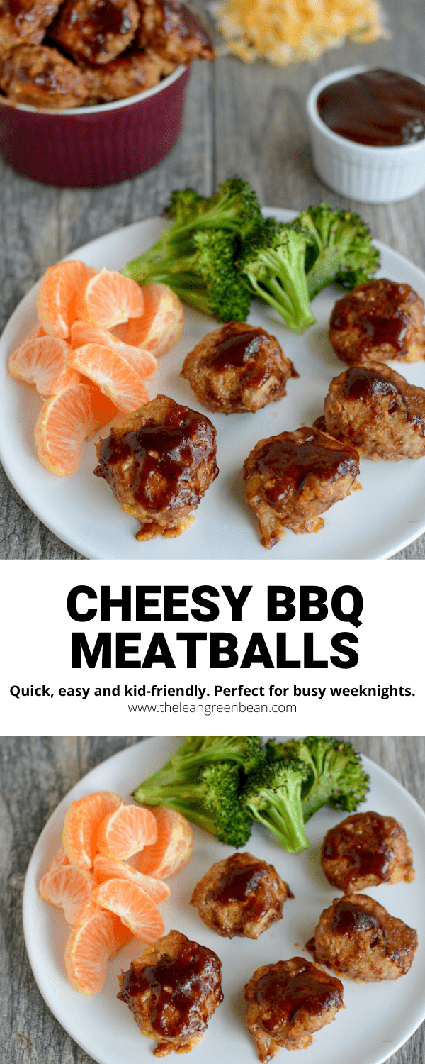 These Cheesy BBQ meatballs are ready in 20 minutes for a quick weeknight dinner that's full of flavor. They're kid-friendly and perfect for food prep.