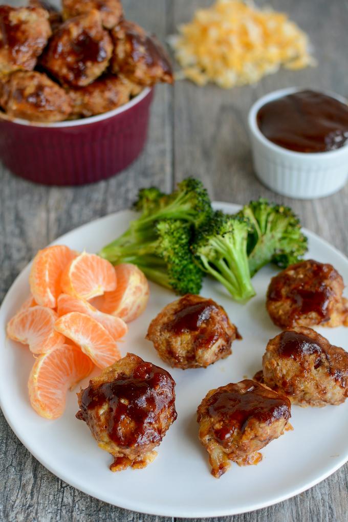 cheesy bbq meatballs