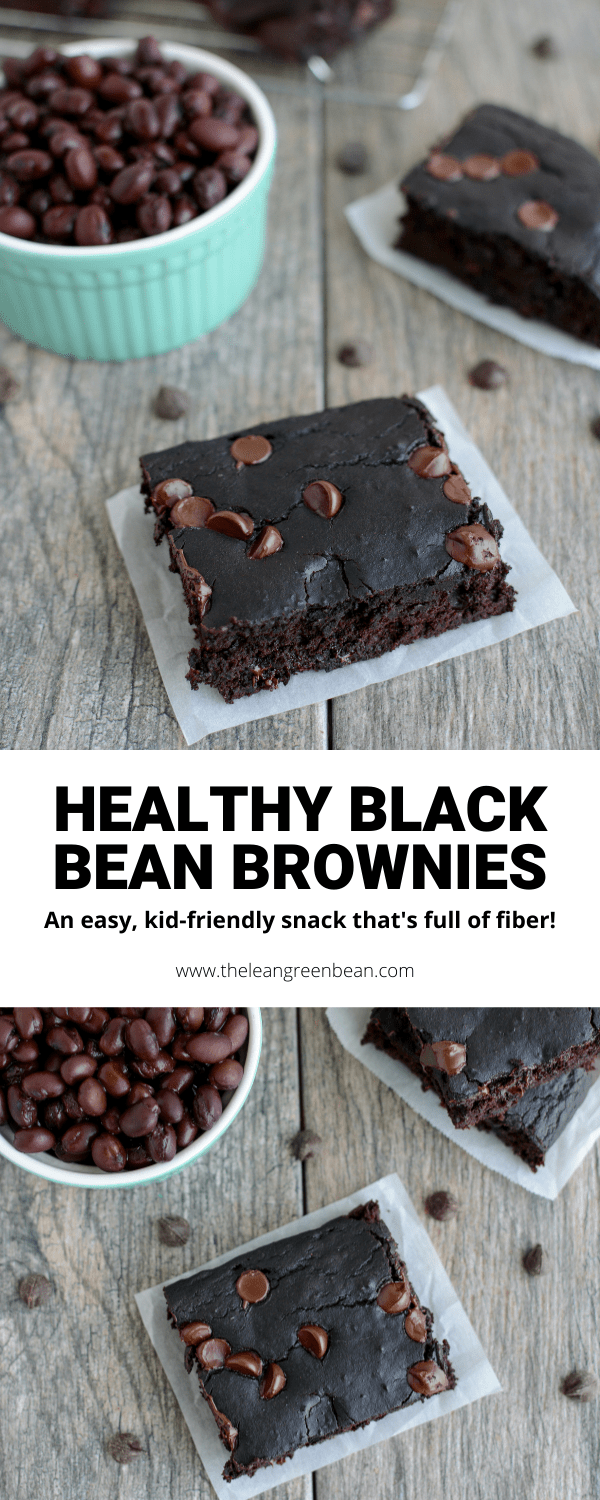 These Healthy Black Bean Brownies are kid-friendly, full of fiber and perfect for a snack or dessert!