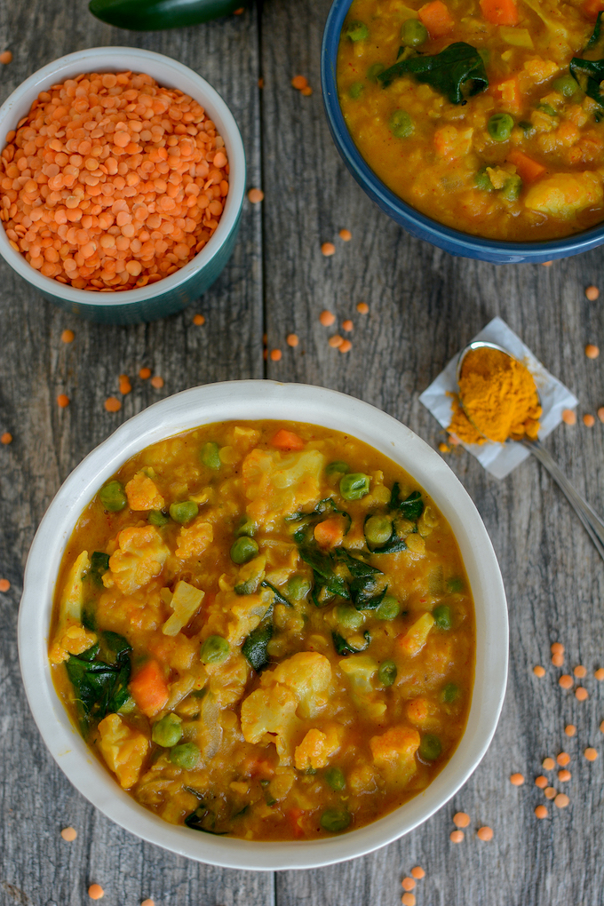 vegan red lentil curry spicy