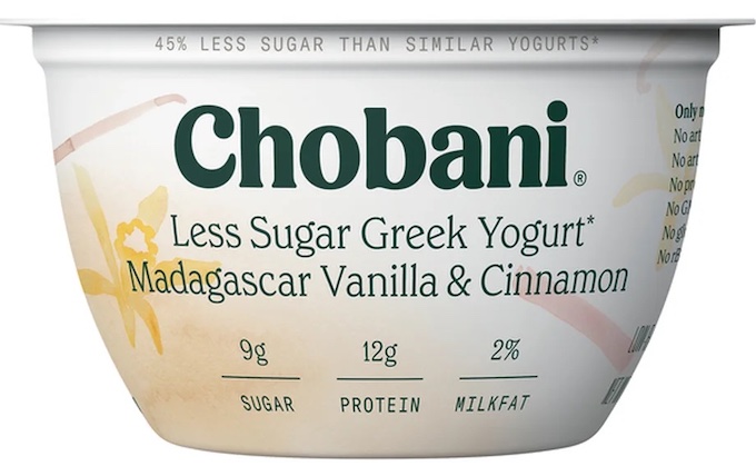 Chobani Less Sugar Greek Yogurt
