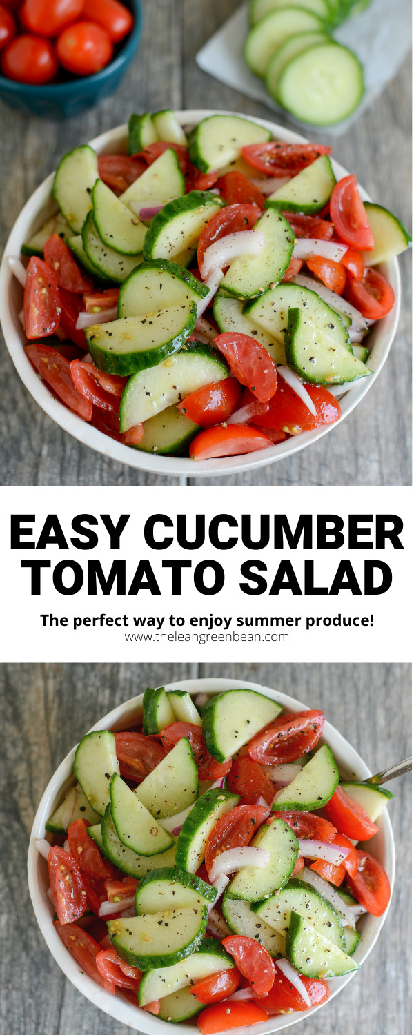 Easy Cucumber and Tomato Salad Perfect for summer!