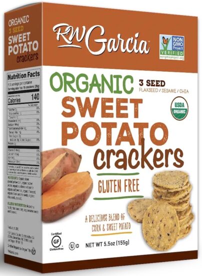 healthy cracker for snacks - RW Garcia sweet potato crackers