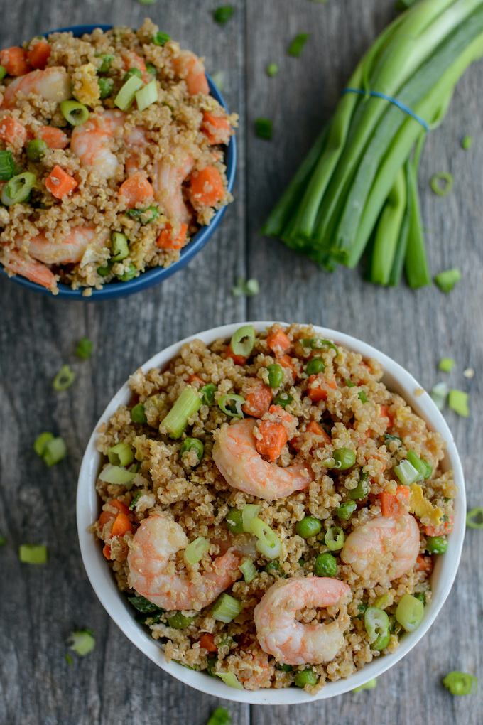 healthy and easy shrimp and quinoa bowl recipe