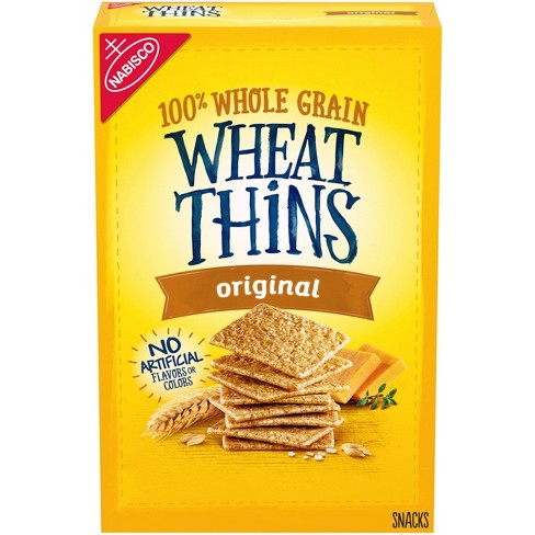 healthy whole grain crackers - wheat thins