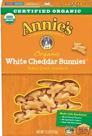 healthy crackers for toddlers - annie's white cheddar bunnies