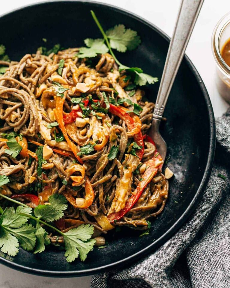 Spicy Peanut Chicken Salad Soba 4