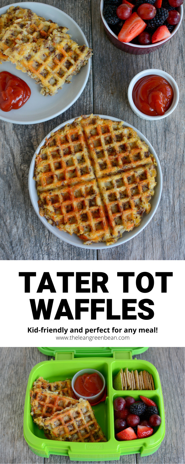 These Tater Tot Waffles are kid-friendly and perfect any time of day! Enjoy them for breakfast, pack them in a lunch box or make them for a quick dinner on a busy night.