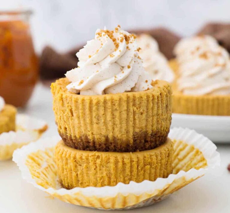 canned pumpkin recipes - mini pumpkin cheesecakes