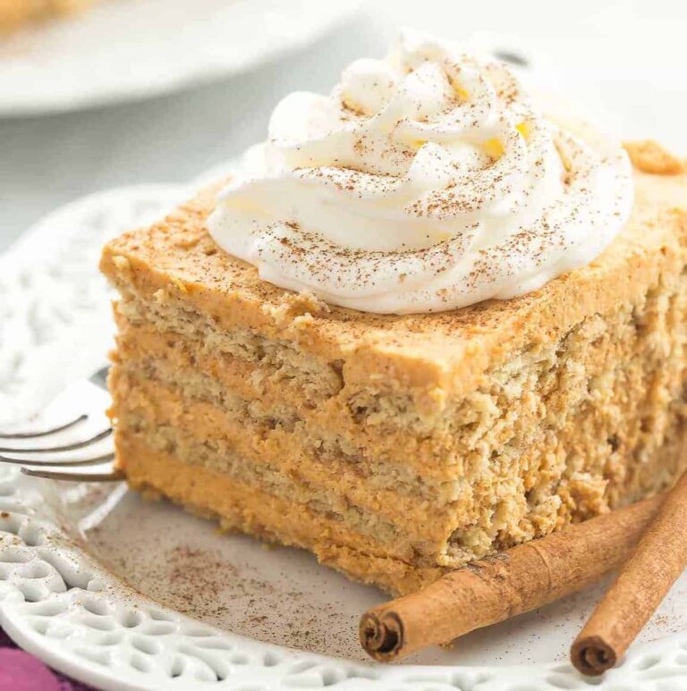 no bake pumpkin pie ice box cake