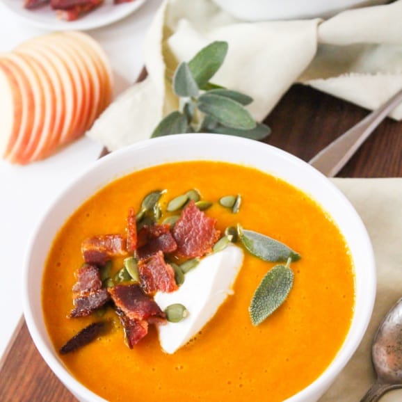 instant pot butternut squash soup with apples