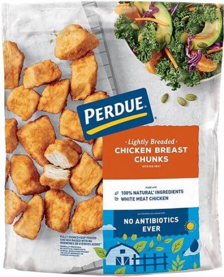 perdue lightly breaded chicken breast chunks - healthy chicken nugget brands