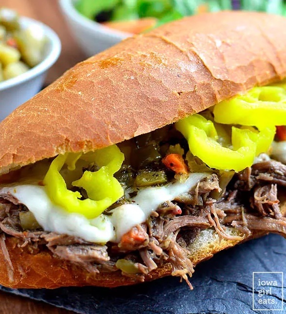 crockpot italian beef sandwich