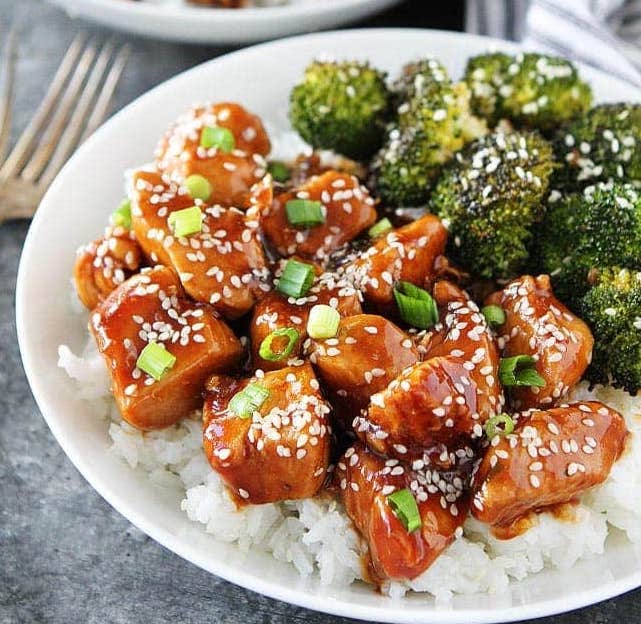 healthy chicken recipe instant pot recipe - honey sesame chicken