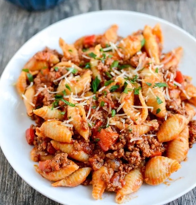 instant pot pasta with meat sauce