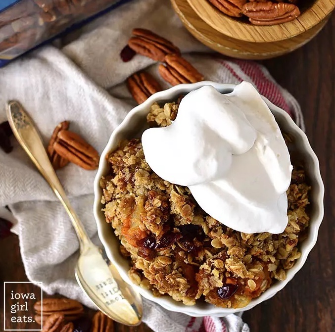 maple pecan sweet potato crisp