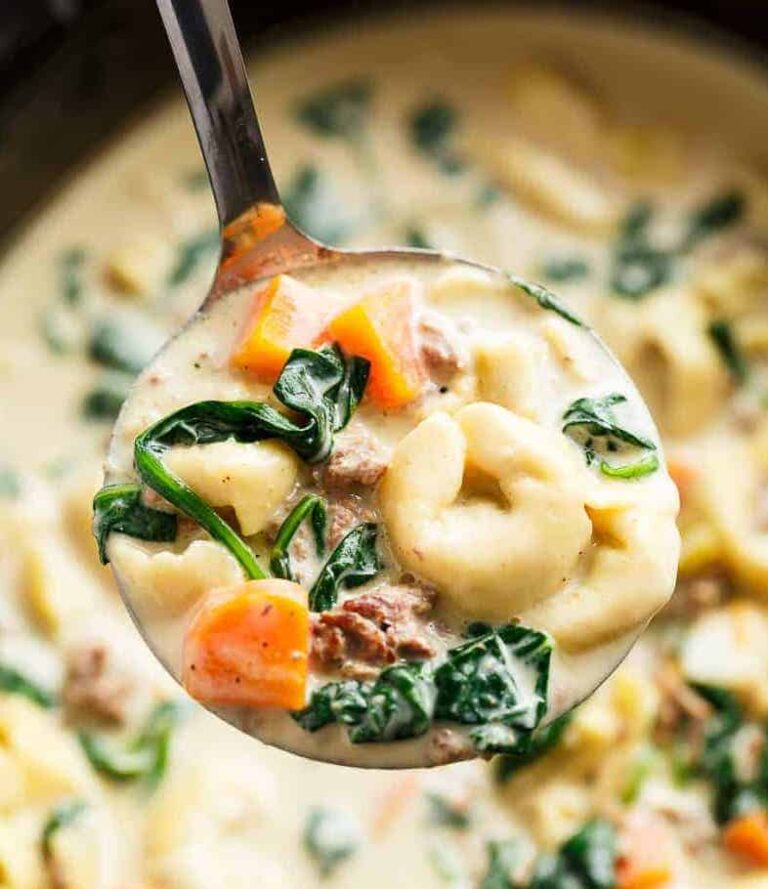 slow cooker creamy tortellini soup