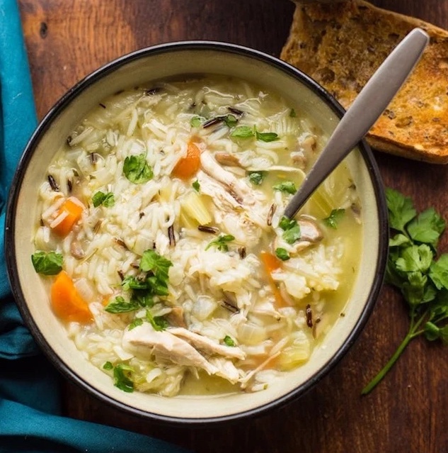 healthy chicken and wild lrice soup instant pot