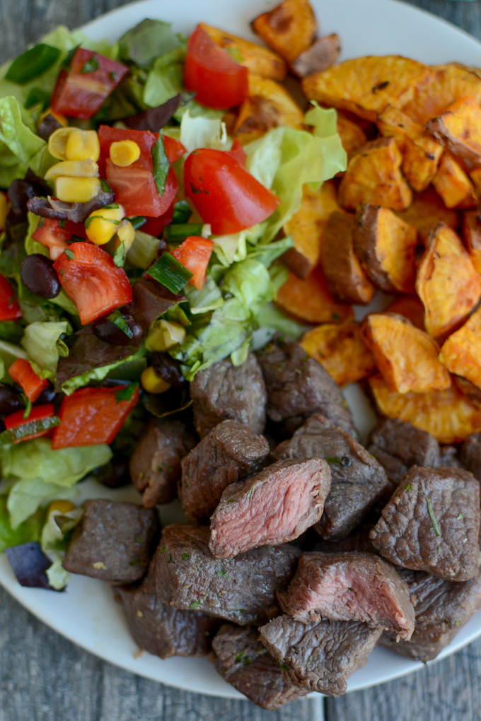 Air Fryer Steak Bites 6 air fryer steak bites medium rare