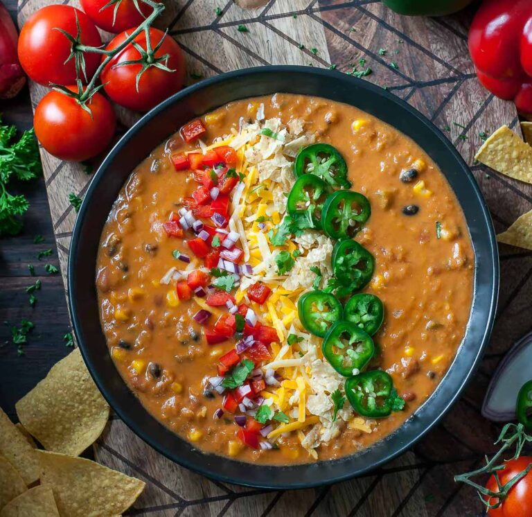 vegetarian lentil tortilla soup - instant pot dinner recipes