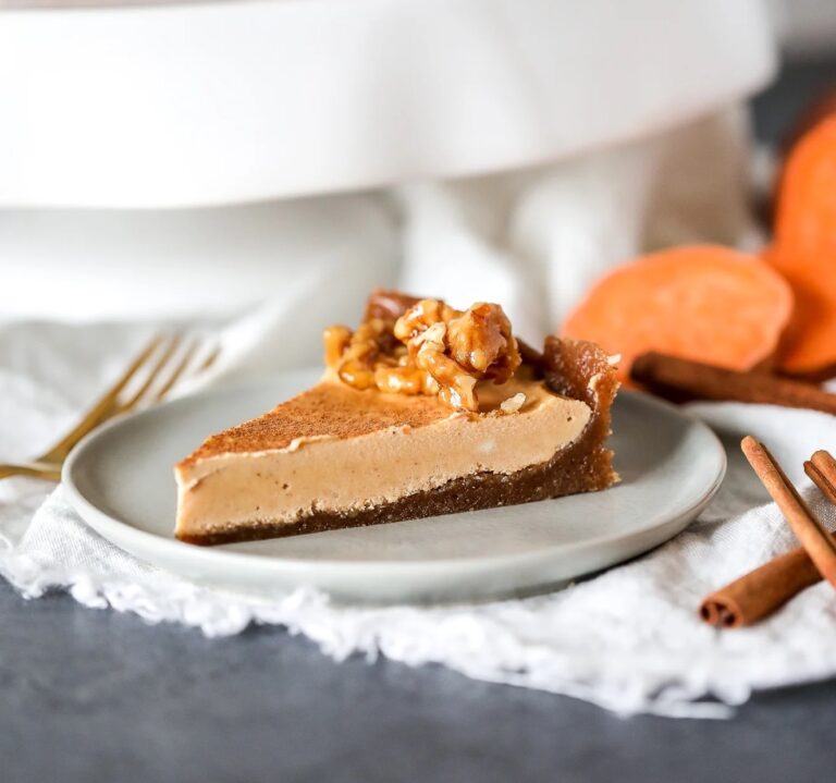 vegan sweet potato cinnamon cheesecake
