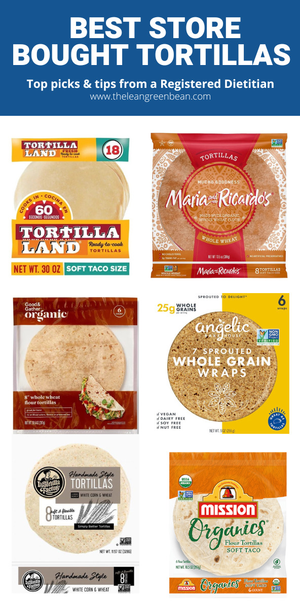 Procurando as melhores tortilhas saudáveis ​​compradas na loja?  Aqui estão algumas das minhas principais escolhas como nutricionista registrada e algumas coisas a serem consideradas ao escolher uma marca para sua família.