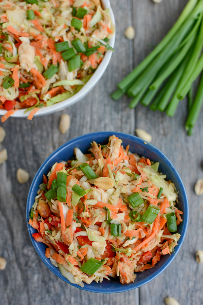 crunchy chicken coleslaw salad