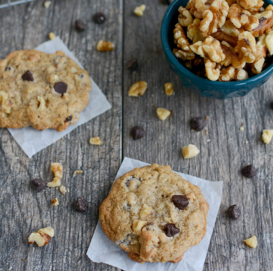 Chocolate Chip Walnut Cookies w/ Oatmeal Chewy, Delicious!