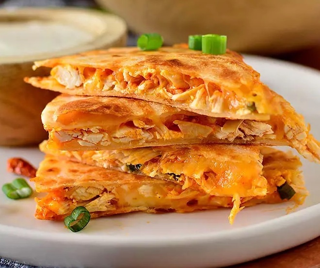 buffalo chicken quesadillas - light lunch ideas