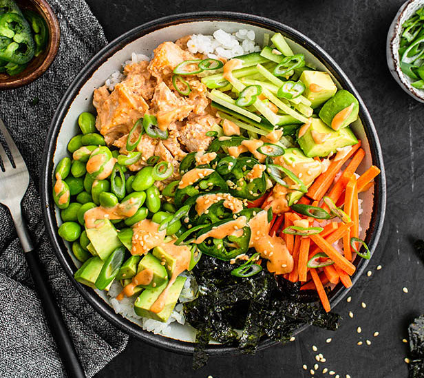 spicy tuna roll bowls