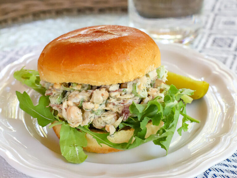 chickpea chicken salad - vegetarian lunch ideas