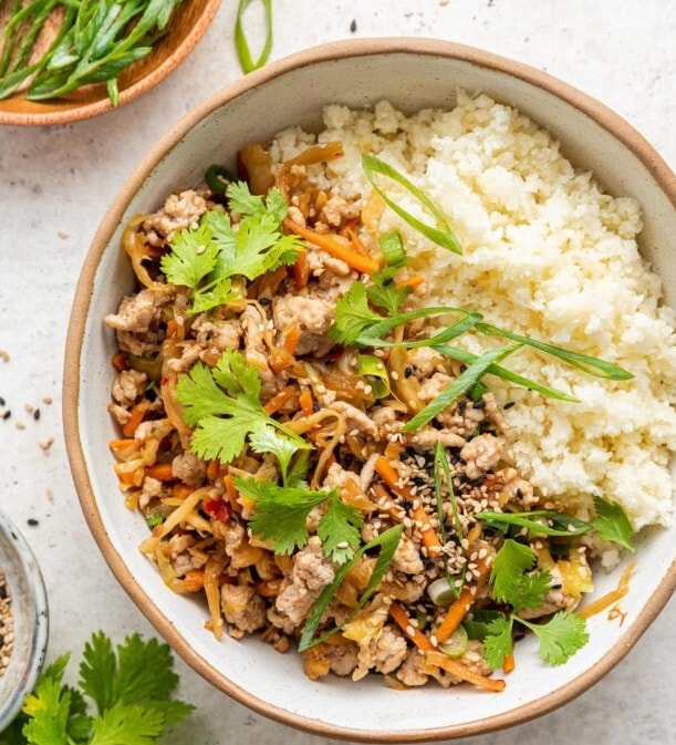 lunch meal prep ideas - egg roll in a bowl