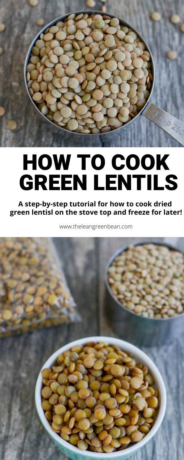 Learn how to cook dried green lentils in this step-by-step tutorial. You can cook a whole bag at once and freeze for future use!