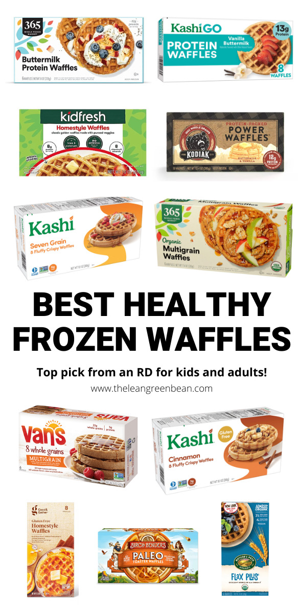 Looking for the best frozen waffles to buy at the store? Here are some healthy options from a Registered Dietitian and mom. High protein, vegan and gluten-free options.