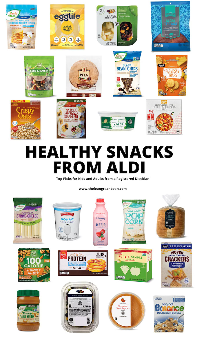 Best ALDI Healthy Snacks 159 Looking for some of the best ALDI healthy snacks? Here are some top picks from a Registered Dietitian that both kids and adults will love.