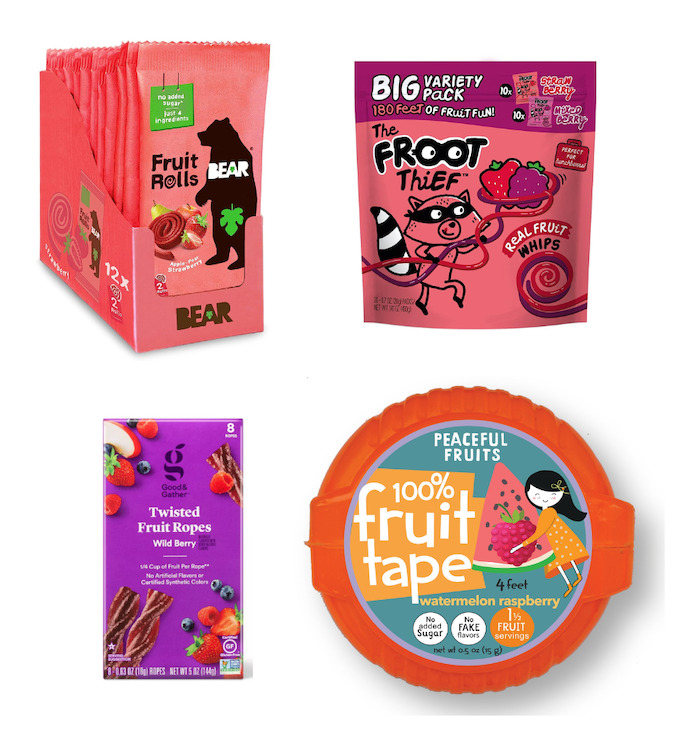 Healthy Fruit Snacks & Alternatives 6 fruit rolls and fruit ropes