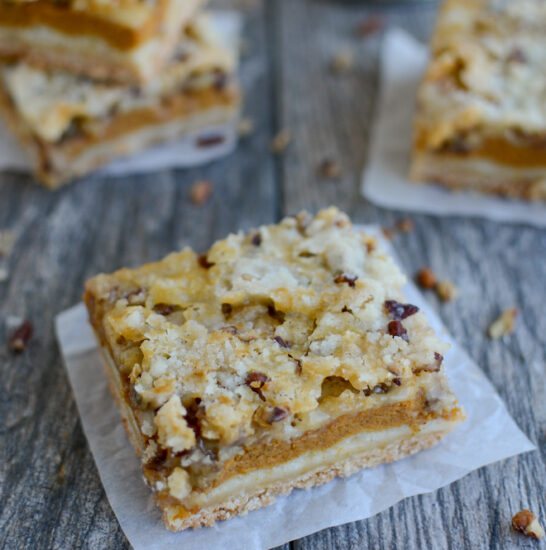 layered pumpkin pie bars