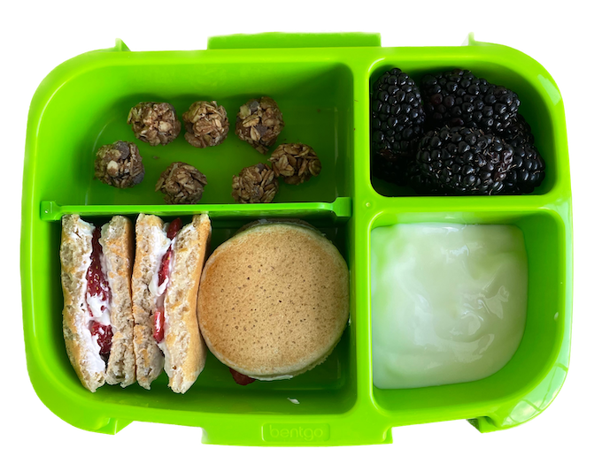 Sandwich Ideas For Lunch Boxes 3 pancake sandwiches for lunch with cream cheese and strawberries