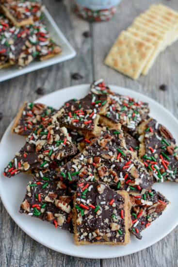 christmas crack with saltine crackers