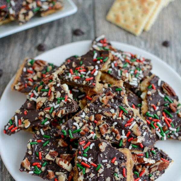 christmas crack with saltine crackers