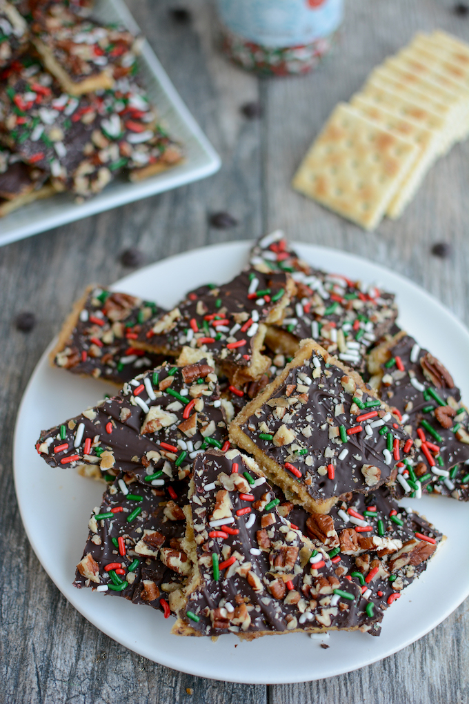 christmas crack with saltine crackers