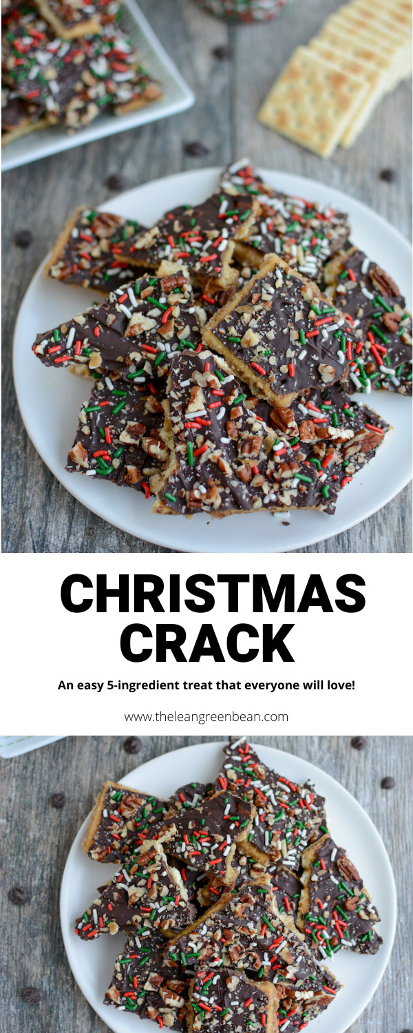 This easy 5 ingredient Christmas crack is so easy to make and it's the perfect addition to any holiday cookie tray!